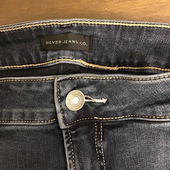 Silver Jeans 20 Elyse Slim Boot Cut Women’s Jeans Faux Flap Pockets Mid Rise - Picture 8 of 12